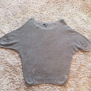 A.N.A A New Approach Gray Sparkly Blouse